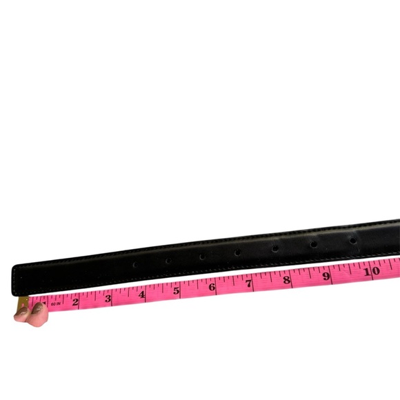 Kate Spade Black Leather Belt with Gold Buckle - Picture 8 of 8